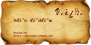 Vén Ádám névjegykártya