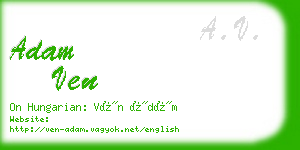 adam ven business card